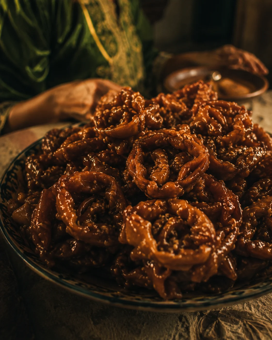 Crisp dark chebakia remembered from Ramadan