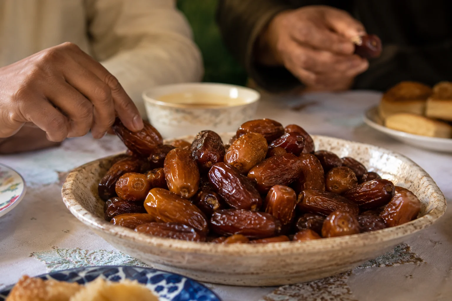 Dates with the half-dry, half-tender texture remembered from Ramadan