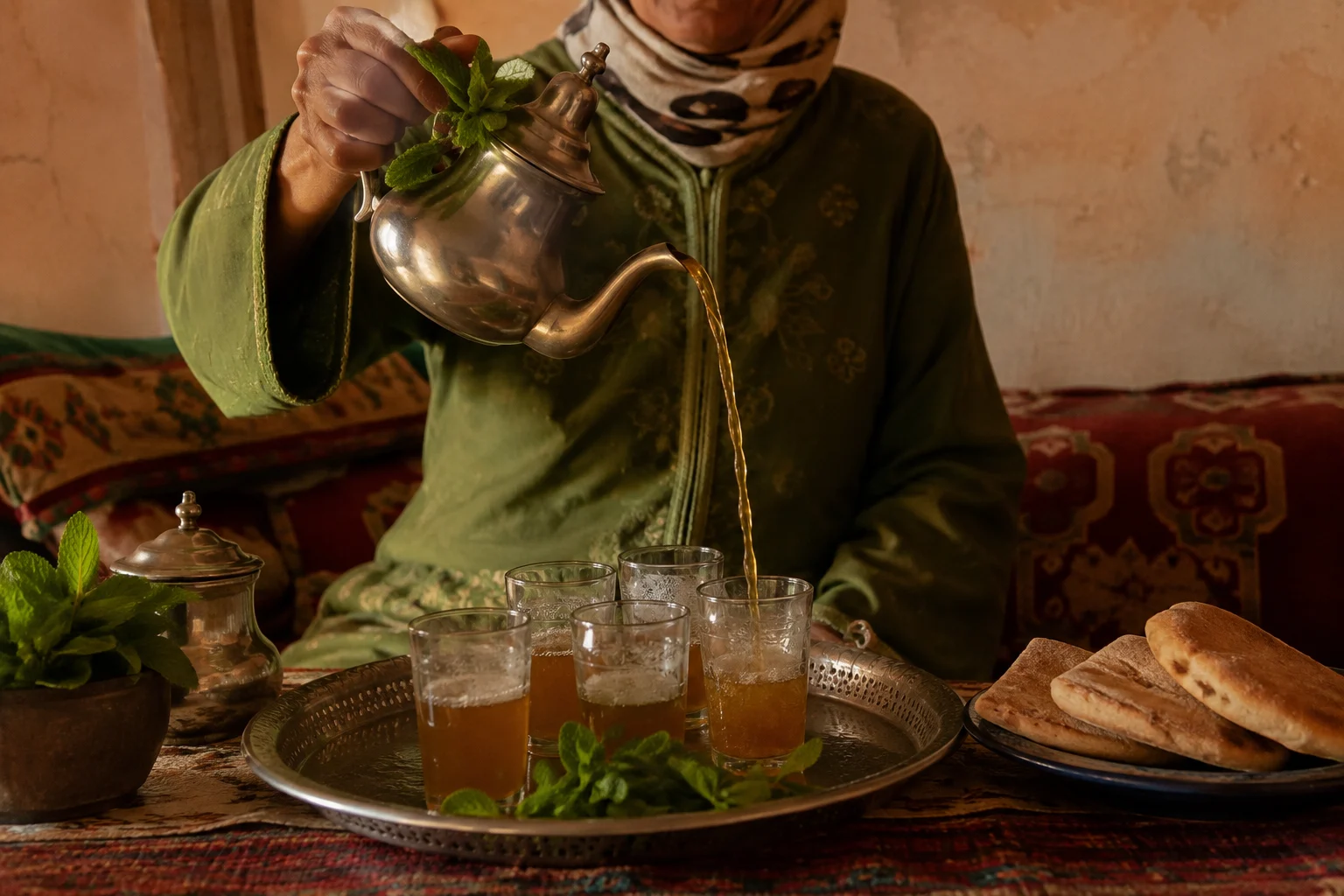A traditional gesture still practised slowly by hand
