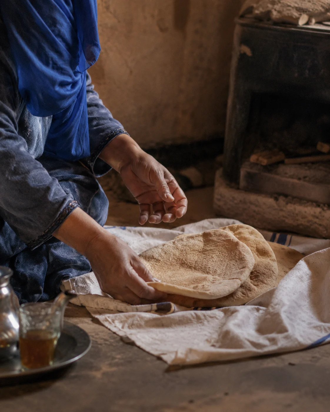 A simple family kitchen and bread preparation