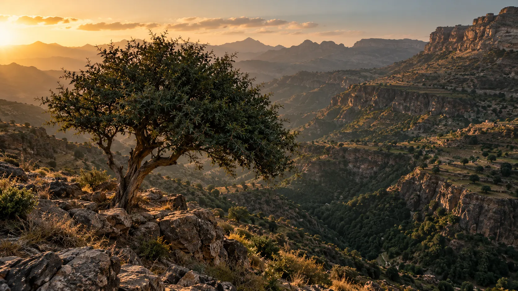 Highland Sidr landscape in Al-Osaimat, Yemen