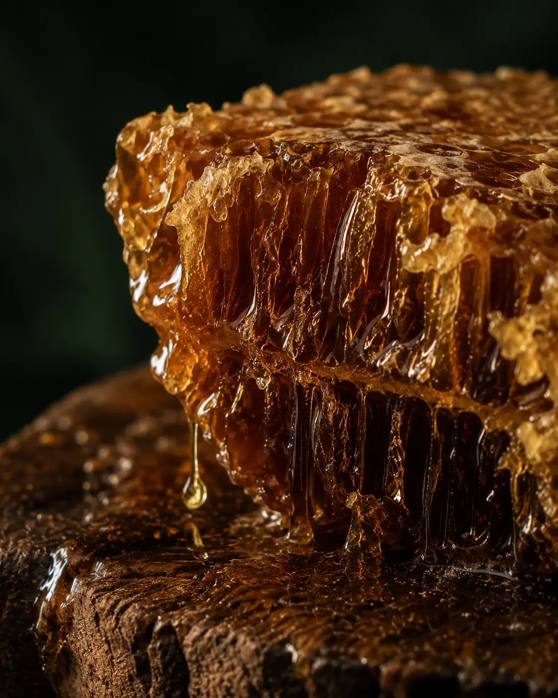 Freshly cut Sidr honeycomb