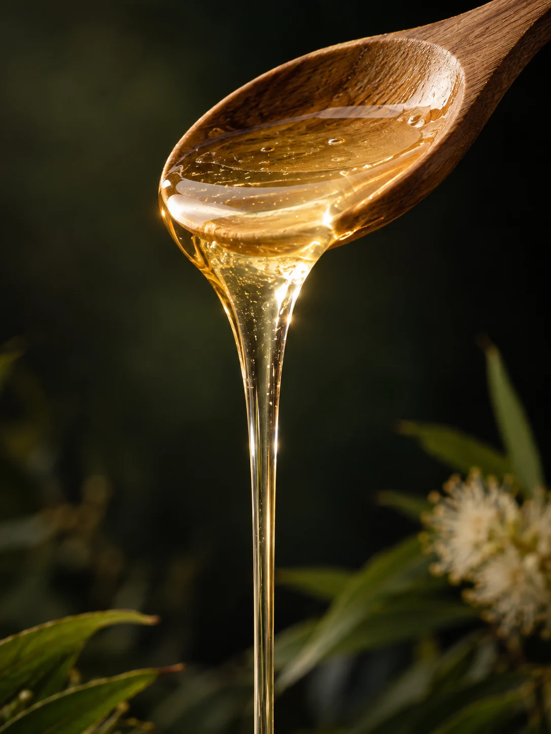 Dong Thap Muoi Melaleuca Honey on a spoon