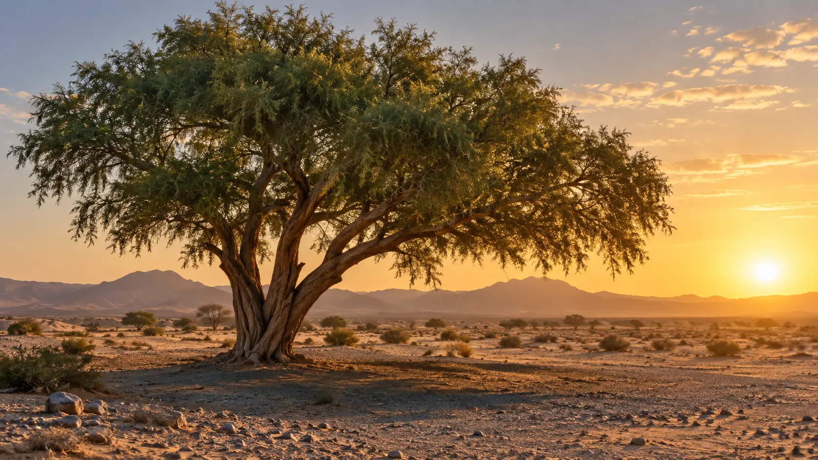 Ghaf tree landscape in the UAE