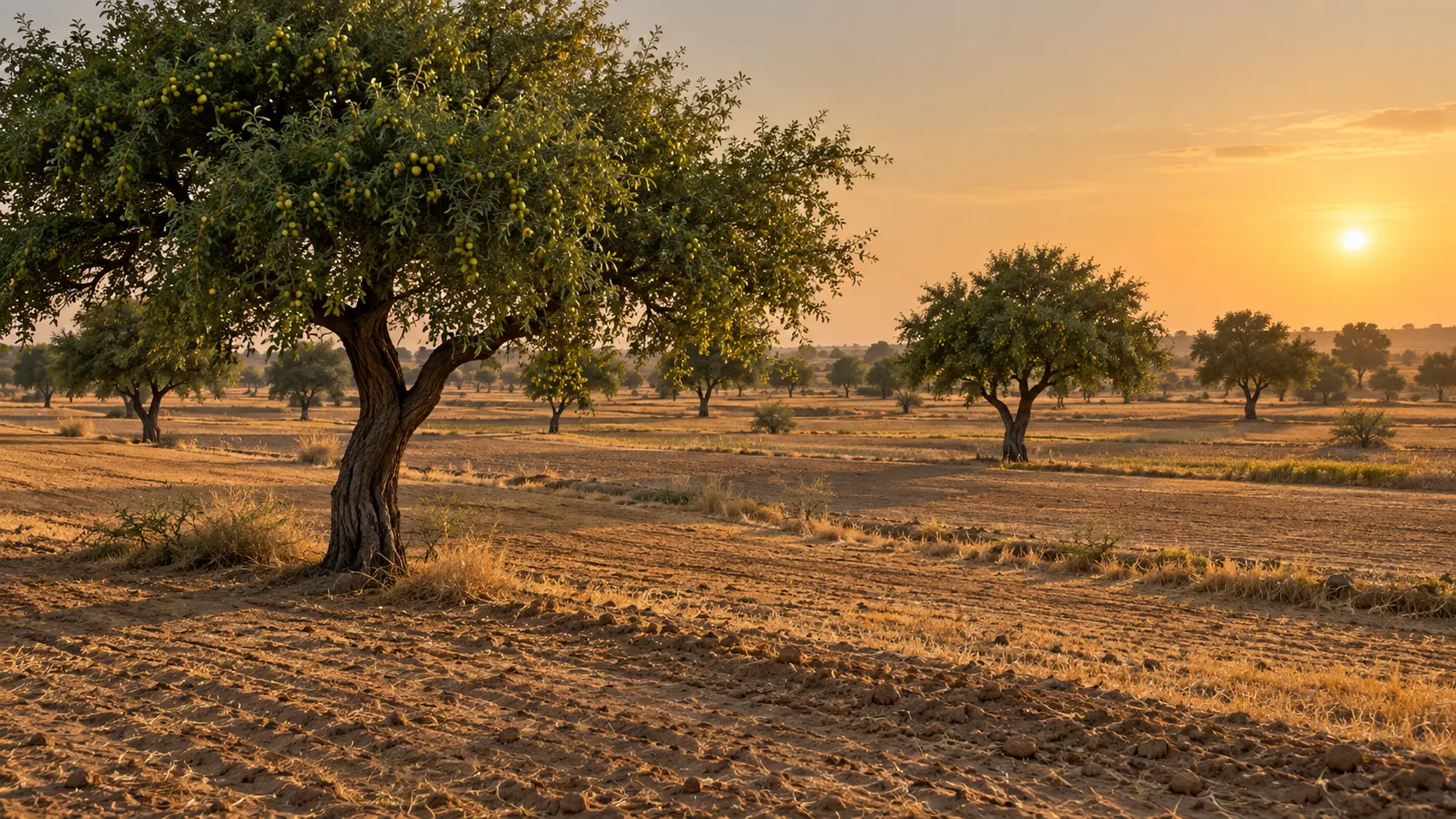 Ber trees in the semi-arid landscape of northern Rajasthan, India