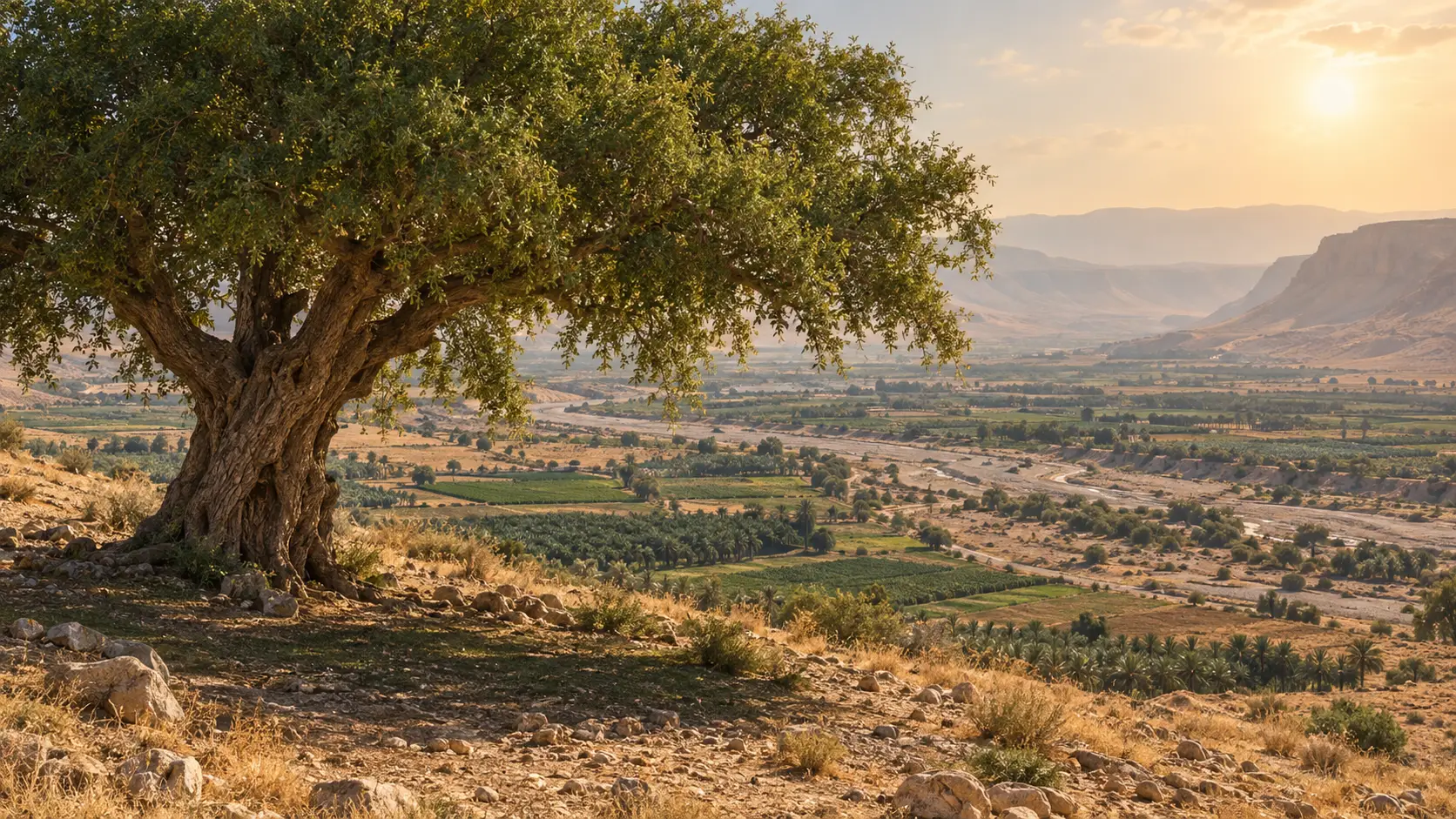 Large Sidr tree in the southern Jordan Valley, Jordan