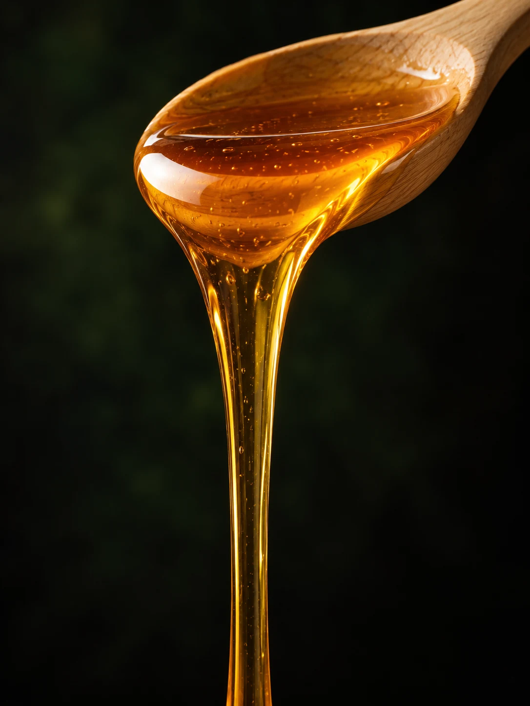 Medium amber Jordan Valley Sidr Honey on a spoon