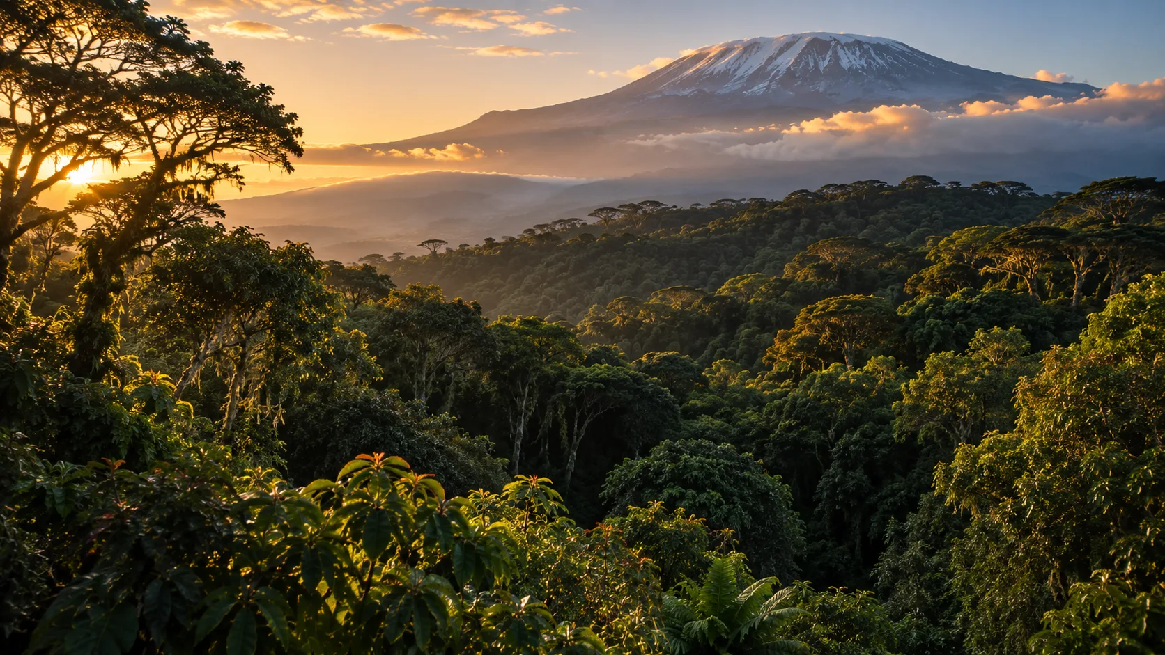 Forest slopes of Mount Kilimanjaro, Tanzania
