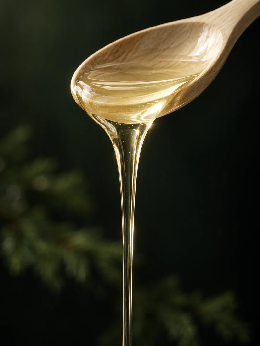 Almost colourless to very pale gold Lapland Fireweed Honey on a spoon