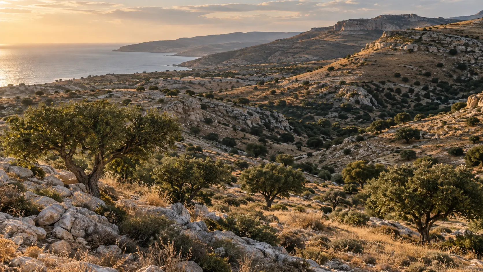 Western Libyan hills with Sidr trees