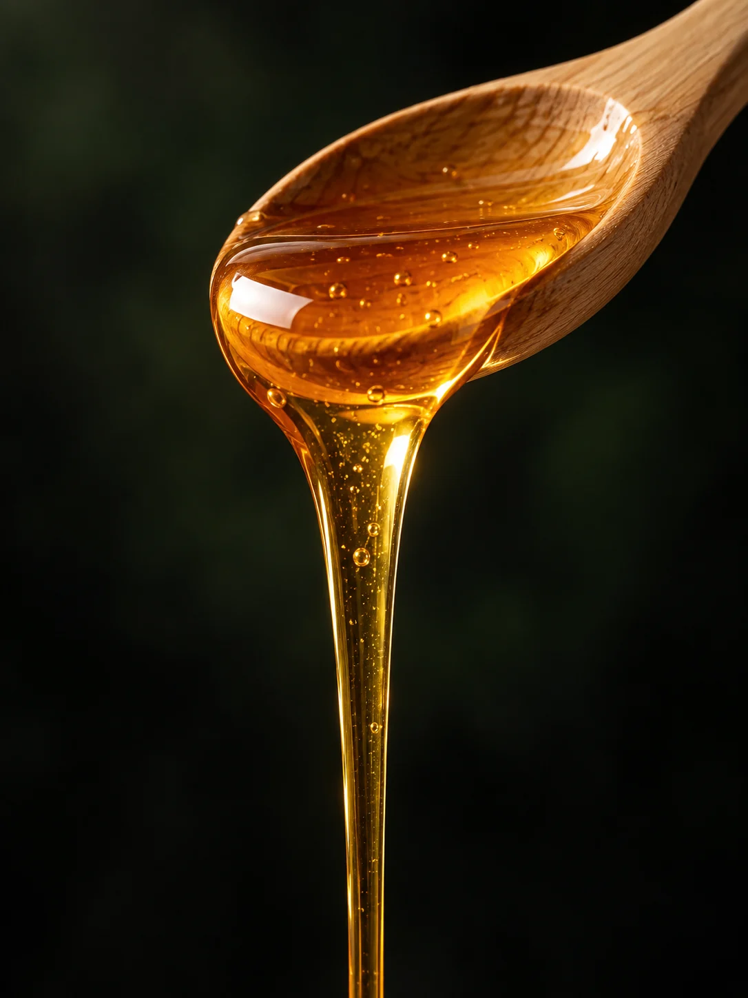 Honey on spoon for Moroccan Cactus Honey