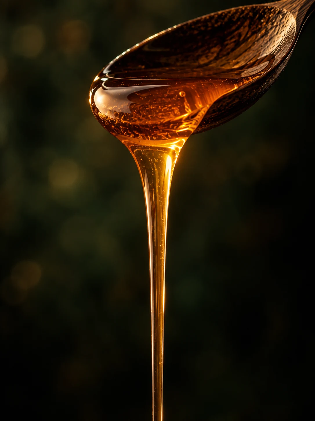 Honey on spoon for Omani Frankincense & Samar Honey