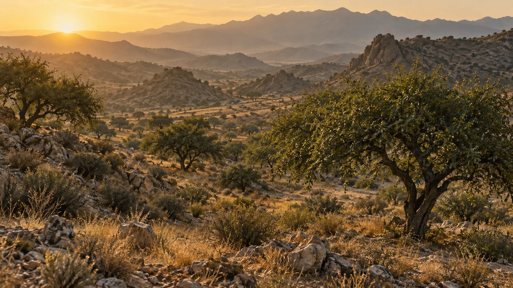 Dry Beri honey landscape in Karak and Kohat, Pakistan