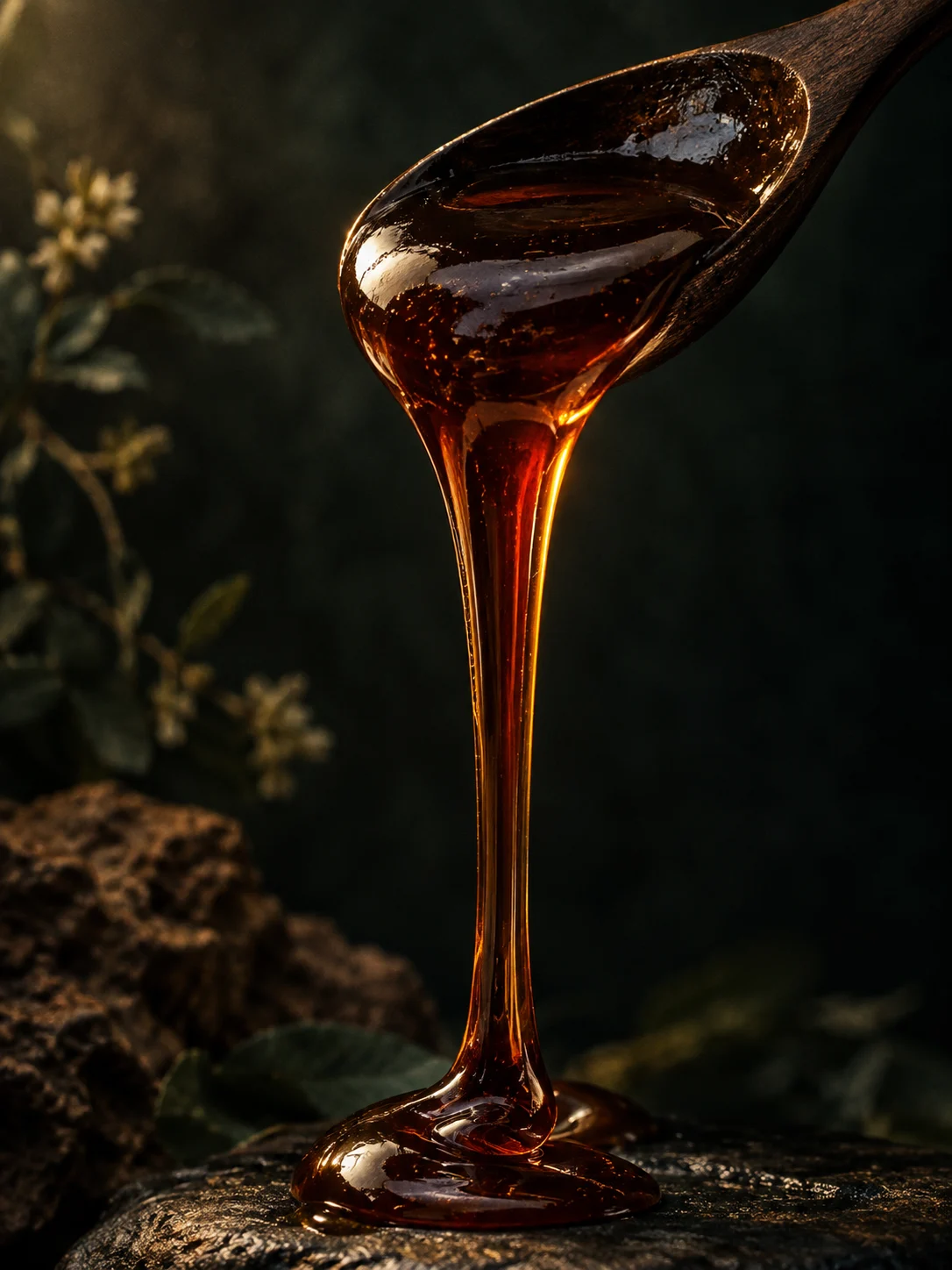 Honey on spoon for Shabwah Sidr Honey