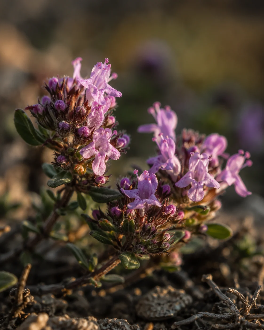 Wild thyme blossom close-up, Spain