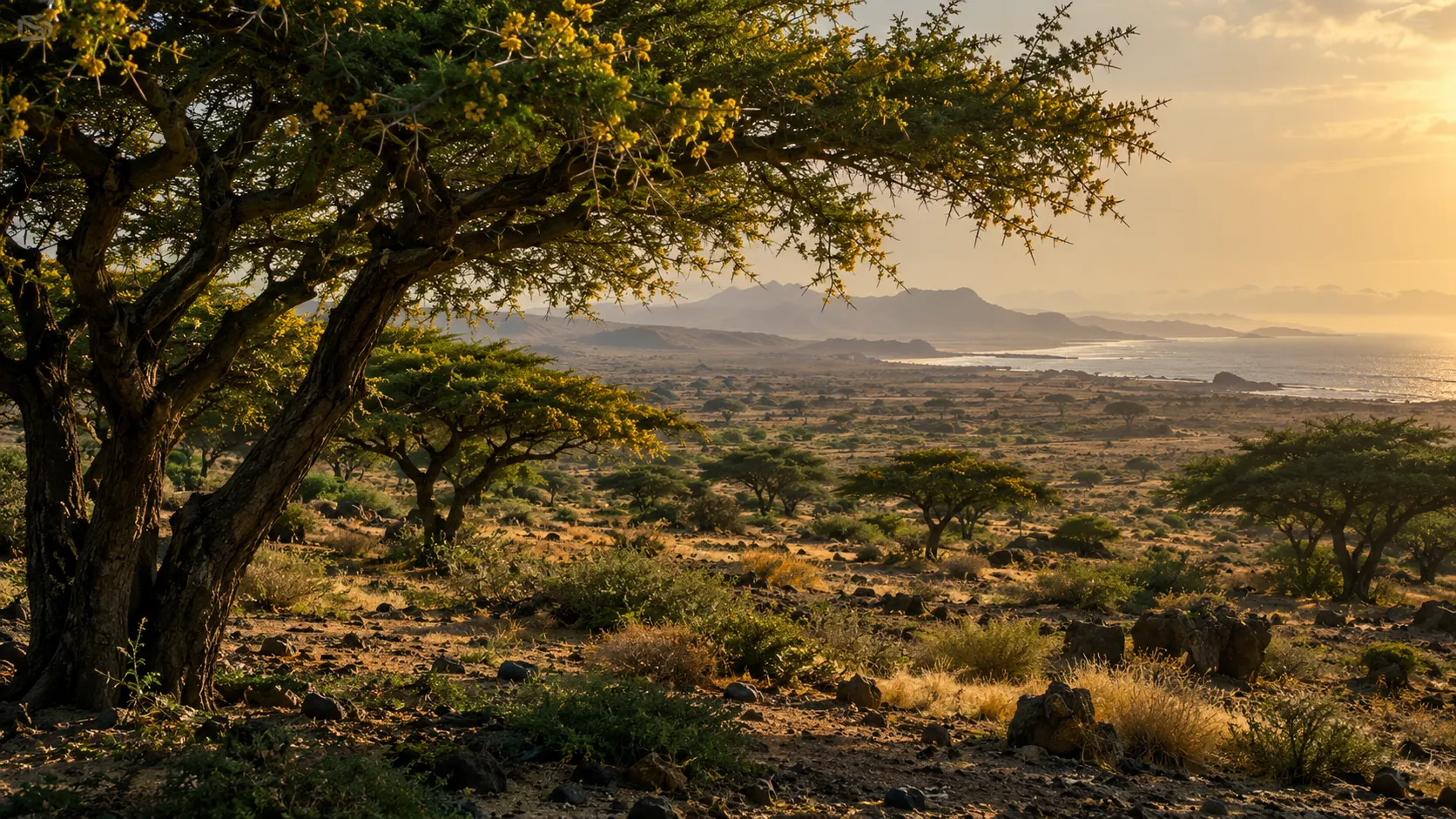 Salam trees on the Tihama coastal plain, Yemen