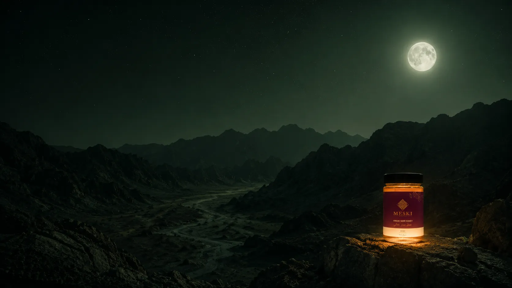 Hatta mountains by night