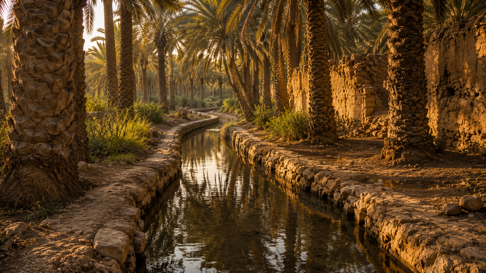 Liwa oasis and dunes