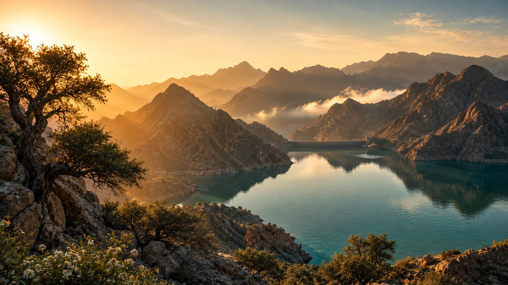 Hatta Mountains and Hatta Dam