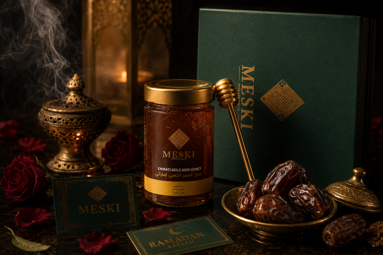 Luxury Emirati Sidr honey with edible 23-carat gold