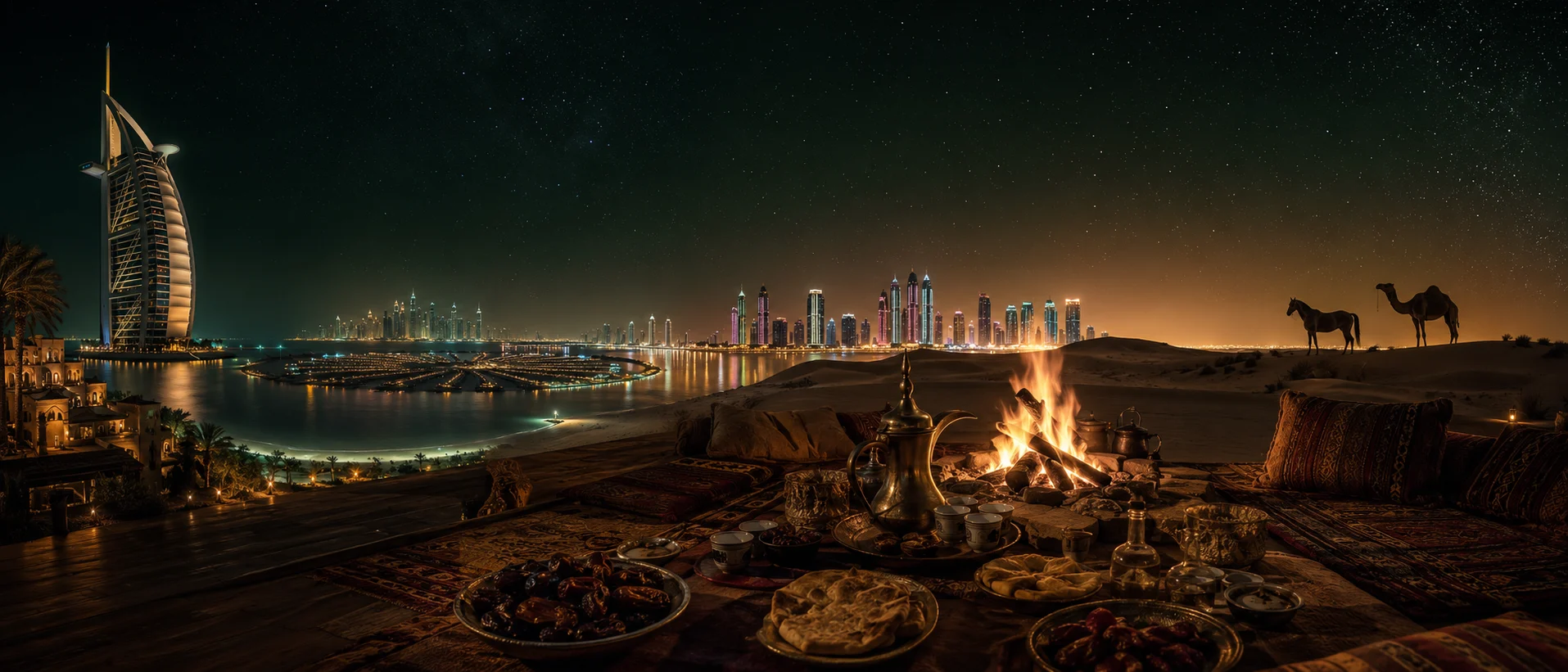 Arabian hospitality from luxury Dubai and Doha to a quiet desert majlis under the stars