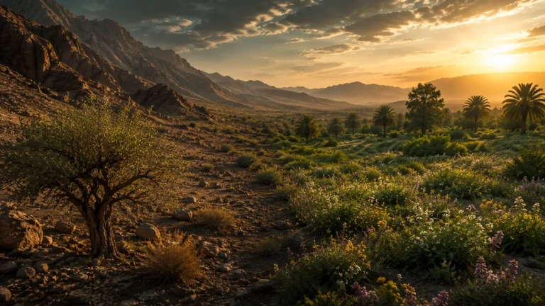 Premium monofloral and multifloral honey landscape with Sidr tree in Hatta, Dubai UAE, illustrating natural honey diversity across the Arabian Peninsula.