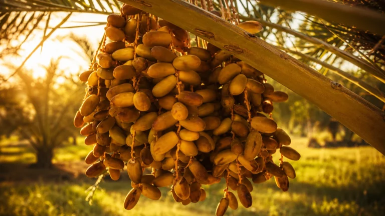 Premium dates from the Arabian Peninsula displayed in a luxury editorial setting, celebrating Gulf hospitality, authentic date varieties and traditional Arabic culture.
