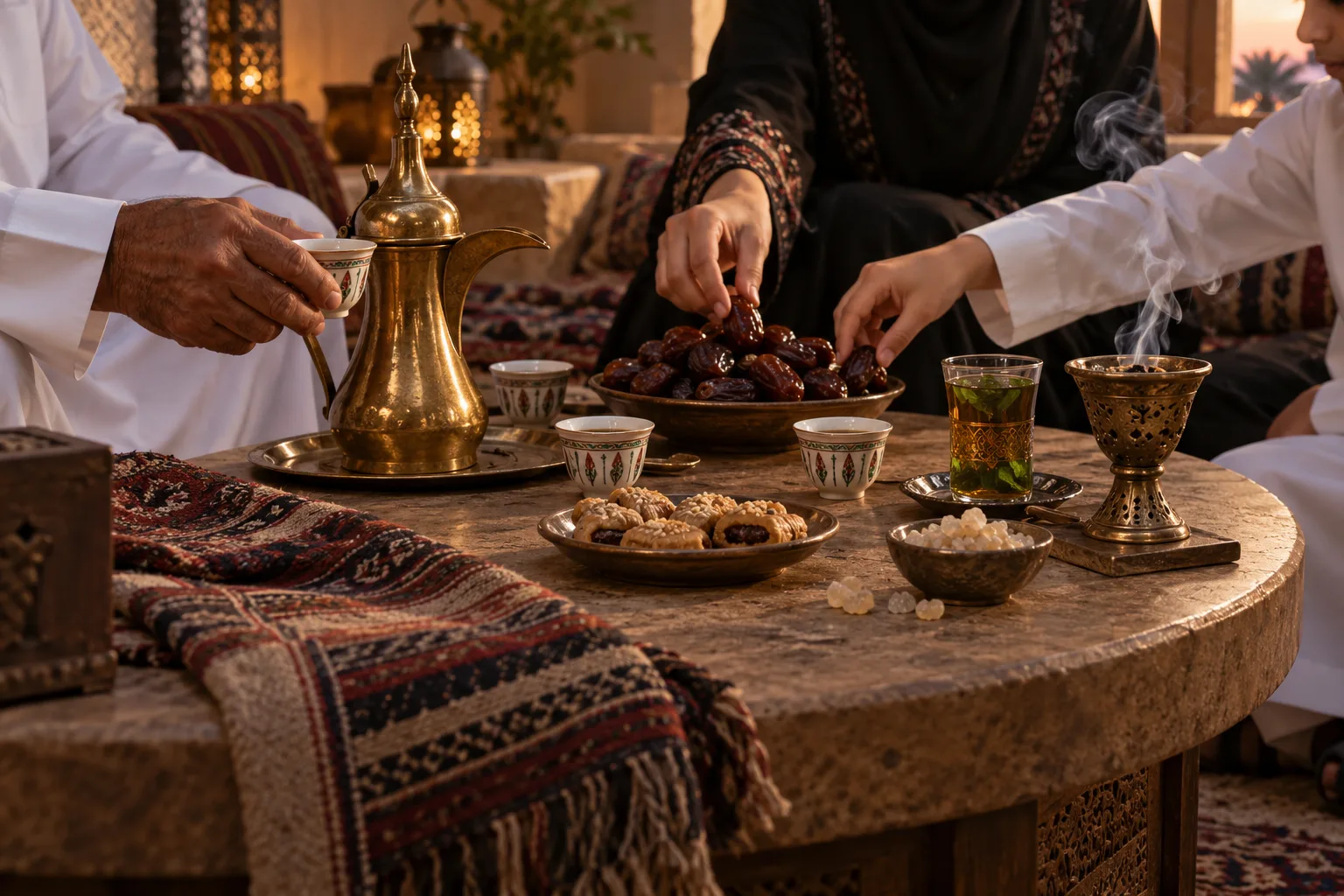 قهوة عُمانية وتمر وحلوى عُمانية وعسل على مائدة استعداد لرمضان 2027