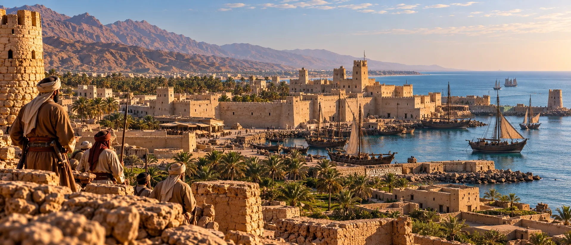 Wide historical reconstruction of Sohar and the Batinah coast during Ahmad bin Said’s rise in eighteenth-century Oman